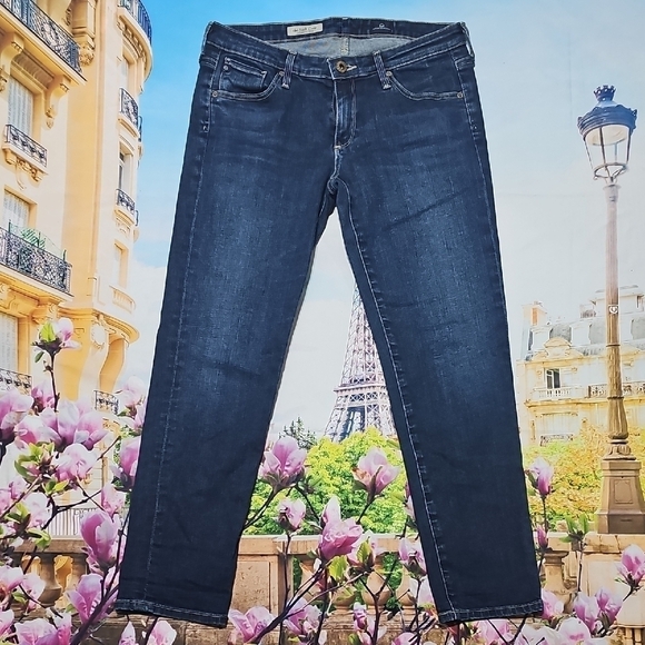 Ag Adriano Goldschmied Low Waisted Stilt Crop Skinny Denim Jeans Size 27 - Picture 2 of 5